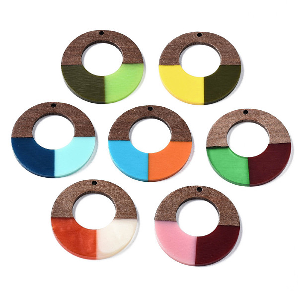 PandaHall Resin & Walnut Wood Pendants, Ring, Mixed Color, 38x3mm, Hole: 2mm Resin+Wood Ring Multicolor
PandaHall Resin & Walnut Wood Pendants, Ring, Mixed Color, 38x3mm, Hole: 2mm Resin+Wood Ring Multicolor