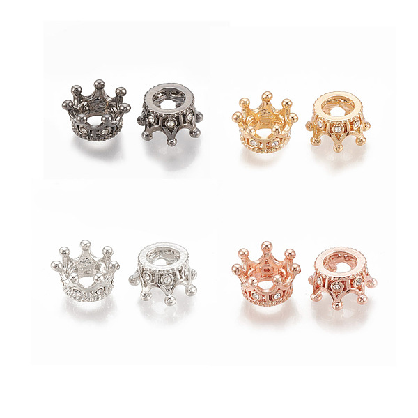 PandaHall Alloy European Beads, Large Hole Beads, with Rhinestone, Crown, Crystal, Mixed Color, 11.5x6mm, Hole: 5mm Alloy+Rhinestone Crown..., Clear
PandaHall Alloy European Beads, Large Hole Beads, with Rhinestone, Crown, Crystal, Mixed Color, 11.5x6mm, Hole: 5mm Alloy+Rhinestone Crown..., Clear