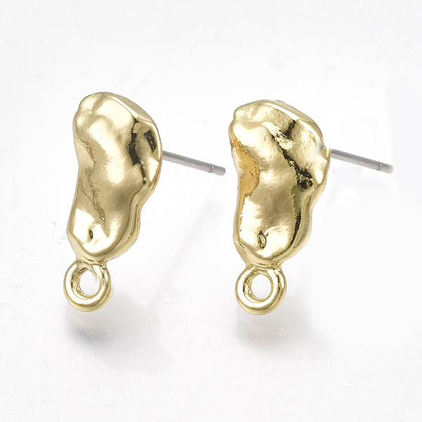 PandaHall Alloy Stud Earring Findings, with Steel Pins, with Loop, Light Gold, 14.5x7mm, Hole: 1.5mm, Pin: 0.7mm Alloy Others
PandaHall Alloy Stud Earring Findings, with Steel Pins, with Loop, Light Gold, 14.5x7mm, Hole: 1.5mm, Pin: 0.7mm Alloy Others