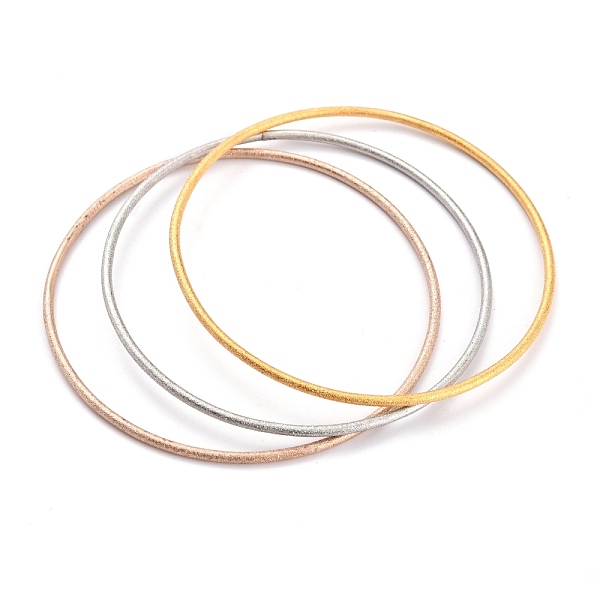 PandaHall 3Pcs 3 Colors Women's Simple Fashion 304 Stainless Steel Stackable Buddhist Bangles, Textured, Mixed Color, Inner Diameter: 2-5/8...
PandaHall 3Pcs 3 Colors Women's Simple Fashion 304 Stainless Steel Stackable Buddhist Bangles, Textured, Mixed Color, Inner Diameter: 2-5/8...