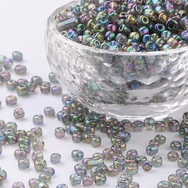 PandaHall (Repacking Service Available) Round Glass Seed Beads, Transparent Colours Rainbow, Round, Dark Gray, 6/0, 4mm, about 12g/bag Glass
PandaHall (Repacking Service Available) Round Glass Seed Beads, Transparent Colours Rainbow, Round, Dark Gray, 6/0, 4mm, about 12g/bag Glass