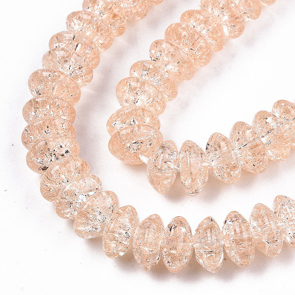 PandaHall Crackle Glass Beads, Dyed & Heated, Rondelle, PeachPuff, 8x4mm, Hole: 1mm, about 89~95pcs/strand, 15.16~15.55 inch(38.5~39.5cm)..., Brown
PandaHall Crackle Glass Beads, Dyed & Heated, Rondelle, PeachPuff, 8x4mm, Hole: 1mm, about 89~95pcs/strand, 15.16~15.55 inch(38.5~39.5cm)..., Brown