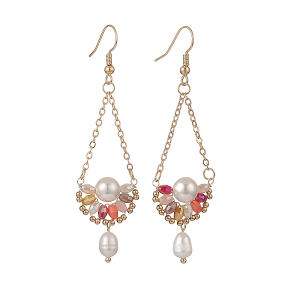 PandaHall Natural Pearl & Glass Teardrop with Flower Dangle Earrings, Golden Brass Jewelry for Women, Red, 74mm, Pin: 0.5mm Pearl Teardrop...
PandaHall Natural Pearl & Glass Teardrop with Flower Dangle Earrings, Golden Brass Jewelry for Women, Red, 74mm, Pin: 0.5mm Pearl Teardrop...