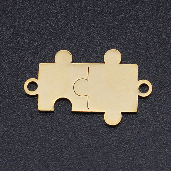 PandaHall 201 Stainless Steel Links connectors, Laser Cut, Puzzle, Golden, 13x21x1mm, Hole: 1.5mm 201 Stainless Steel Others
PandaHall 201 Stainless Steel Links connectors, Laser Cut, Puzzle, Golden, 13x21x1mm, Hole: 1.5mm 201 Stainless Steel Others