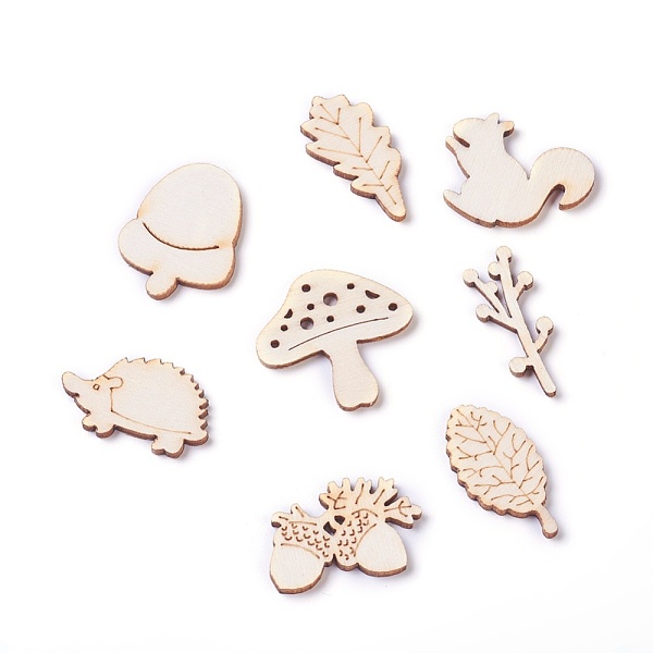PandaHall Forest Theme Wooden Cabochons, Laser Cut Wood Shapes, Mixed Shapes, BurlyWood, 18~31x12.5~30x2.5mm Wood Mixed Shapes Orange
PandaHall Forest Theme Wooden Cabochons, Laser Cut Wood Shapes, Mixed Shapes, BurlyWood, 18~31x12.5~30x2.5mm Wood Mixed Shapes Orange