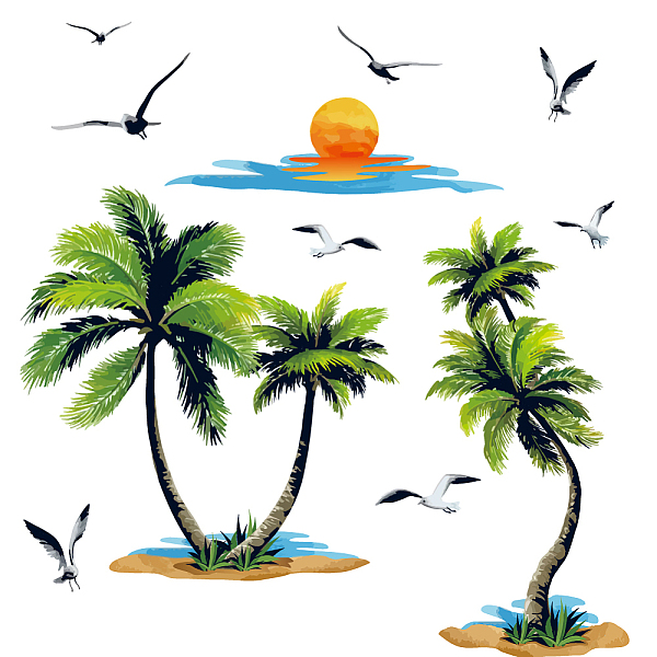 PandaHall PVC Wall Stickers, Wall Decoration, Coconut Tree, 1180x390mm, 3 sheets/set PVC Tree
PandaHall PVC Wall Stickers, Wall Decoration, Coconut Tree, 1180x390mm, 3 sheets/set PVC Tree
