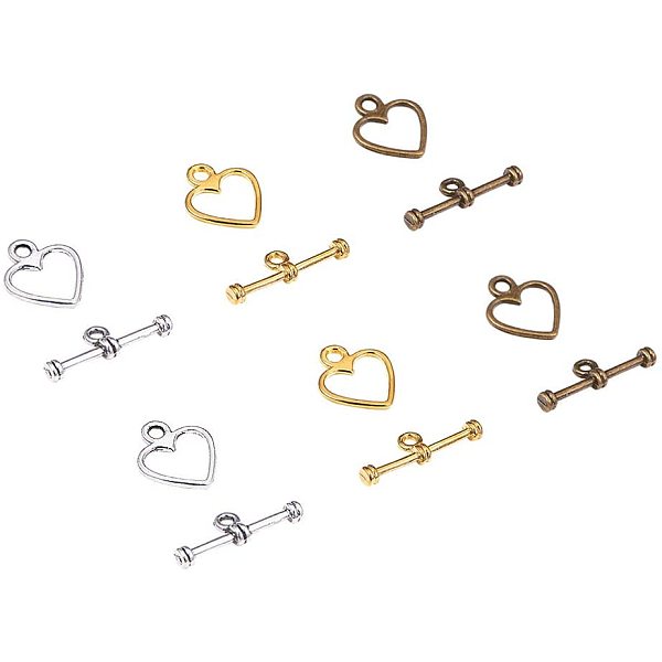 PandaHall PH 150 Sets 3 Color Bracelet Toggle Clasps Tibetan Antique Heart Jewelry Clasp for Valentine's Necklace Bracelet Jewelry Making...
PandaHall PH 150 Sets 3 Color Bracelet Toggle Clasps Tibetan Antique Heart Jewelry Clasp for Valentine's Necklace Bracelet Jewelry Making...