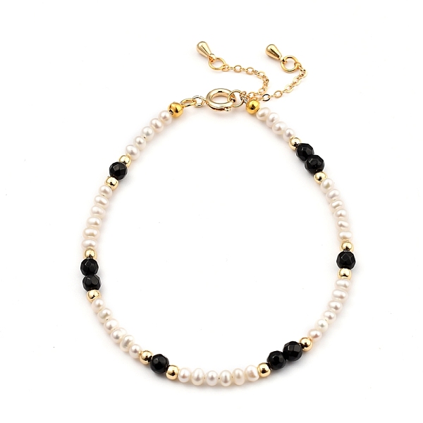 PandaHall Beaded Bracelets, with Natural Pearl Beads, Natural Black Agate Beads, Brass Beads & Spring Ring Clasps, Golden, 19.7cm(7-3/4...
PandaHall Beaded Bracelets, with Natural Pearl Beads, Natural Black Agate Beads, Brass Beads & Spring Ring Clasps, Golden, 19.7cm(7-3/4...