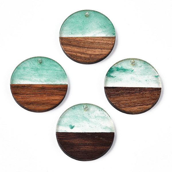 PandaHall Transparent Resin & Walnut Wood Pendants, with Glitter Powder, Flat Round Charms, Light Sea Green, 28x3.5~4mm, Hole: 2mm...
PandaHall Transparent Resin & Walnut Wood Pendants, with Glitter Powder, Flat Round Charms, Light Sea Green, 28x3.5~4mm, Hole: 2mm...