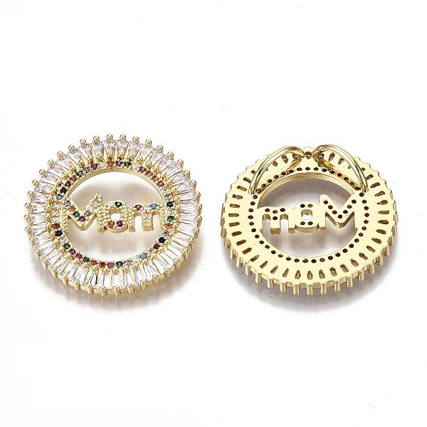 PandaHall Brass Micro Pave Colorful Cubic Zirconia Pendants, for Mother's Day, Nickel Free, Flat Round with Word Mom, Real 16K Gold Plated...
PandaHall Brass Micro Pave Colorful Cubic Zirconia Pendants, for Mother's Day, Nickel Free, Flat Round with Word Mom, Real 16K Gold Plated...