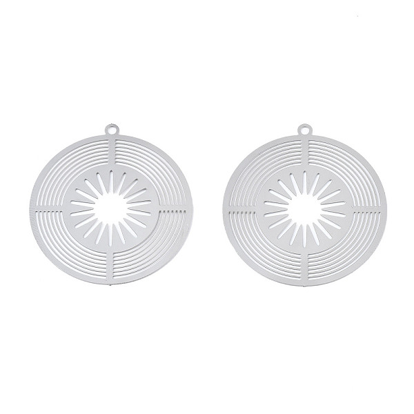 PandaHall 201 Stainless Steel Filigree Pendants, Etched Metal Embellishments, Flat Round, Stainless Steel Color, 32x30x0.2mm, Hole: 1.5mm...
PandaHall 201 Stainless Steel Filigree Pendants, Etched Metal Embellishments, Flat Round, Stainless Steel Color, 32x30x0.2mm, Hole: 1.5mm...