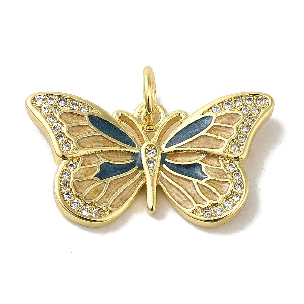 PandaHall Brass Enamel Micro Pave Cubic Zirconia Pendants, Real 18K Gold Plated Butterfly Charms, with Jump Ring, Steel Blue, 14x25x3mm...
PandaHall Brass Enamel Micro Pave Cubic Zirconia Pendants, Real 18K Gold Plated Butterfly Charms, with Jump Ring, Steel Blue, 14x25x3mm...