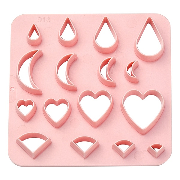 PandaHall ABS Plastic Cookie Cutters, Teardrop/Moon/Heart/Fan, Pink, 100x100mm Plastic Square Pink
PandaHall ABS Plastic Cookie Cutters, Teardrop/Moon/Heart/Fan, Pink, 100x100mm Plastic Square Pink
