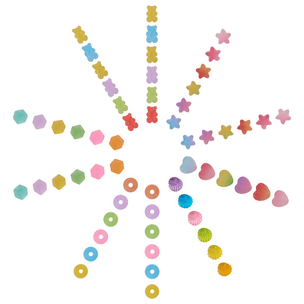 PandaHall 114Pcs 6 Style Resin Cabochons, Two Tone, Heart & Star & Cube & Pudding & Bear & Linking, Mixed Color, 15~15.5x16.5~17x7mm..., Multicolor
PandaHall 114Pcs 6 Style Resin Cabochons, Two Tone, Heart & Star & Cube & Pudding & Bear & Linking, Mixed Color, 15~15.5x16.5~17x7mm..., Multicolor