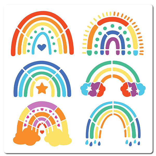 PandaHall GORGECRAFT 30x30cm Rainbow Stencil 6 Styles Rainbow Cloud Template Raindrops Sun Star Pattern Reusable Plastic Stencil for...
PandaHall GORGECRAFT 30x30cm Rainbow Stencil 6 Styles Rainbow Cloud Template Raindrops Sun Star Pattern Reusable Plastic Stencil for...