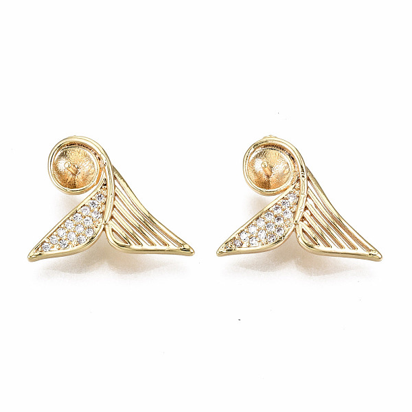 PandaHall Brass Micro Pave Clear Cubic Zirconia Peg Bails Pendants, for Half Drilled Bead, Nickel Free, Whale Tail, Real 18K Gold Plated...
PandaHall Brass Micro Pave Clear Cubic Zirconia Peg Bails Pendants, for Half Drilled Bead, Nickel Free, Whale Tail, Real 18K Gold Plated...