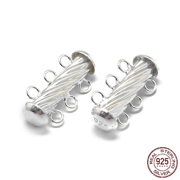 PandaHall 925 Sterling Silver Slide Lock Clasps, Peyote Clasps, with 925 Stamp, 3-Strands 6-Holes, Column, Silver, 19x9.5x6mm, Hole: 1.6mm...
PandaHall 925 Sterling Silver Slide Lock Clasps, Peyote Clasps, with 925 Stamp, 3-Strands 6-Holes, Column, Silver, 19x9.5x6mm, Hole: 1.6mm...