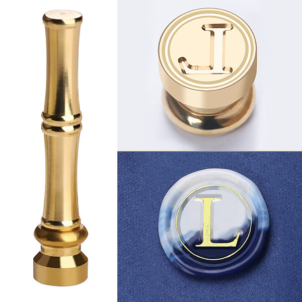 PandaHall Golden Tone Brass Wax Seal Stamp Head with Bamboo Stick Shaped Handle, for Greeting Card Making, Letter L, 74.5x15mm Brass Letter...
PandaHall Golden Tone Brass Wax Seal Stamp Head with Bamboo Stick Shaped Handle, for Greeting Card Making, Letter L, 74.5x15mm Brass Letter...