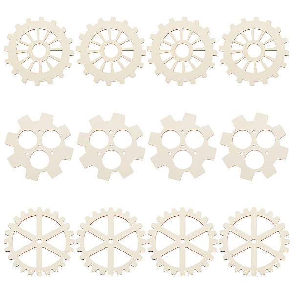 PandaHall Olycraft 12Pcs 3 Style Unfinished Wood Slices, for DIY Wood Painting Craft, Children Toys, Gear, Beige, 12.45~12.5x0.25cm, Hole..., Yellow
PandaHall Olycraft 12Pcs 3 Style Unfinished Wood Slices, for DIY Wood Painting Craft, Children Toys, Gear, Beige, 12.45~12.5x0.25cm, Hole..., Yellow