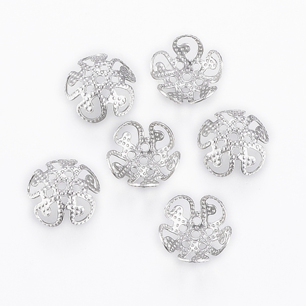 PandaHall 304 Stainless Steel Bead Caps, 5-Petal, Stainless Steel Color, 8x3mm, Hole: 0.8mm 304 Stainless Steel
PandaHall 304 Stainless Steel Bead Caps, 5-Petal, Stainless Steel Color, 8x3mm, Hole: 0.8mm 304 Stainless Steel
