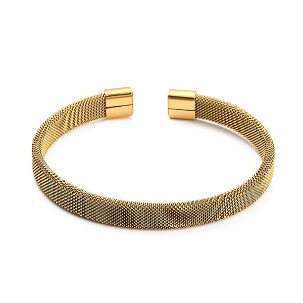 PandaHall 304 Stainless Steel Wire Mesh Cuff Bangles for Women, Golden, Wide: 8mm, Inner Diameter: 2-3/8x2 inch(6.1x5cm) 304 Stainless Steel...
PandaHall 304 Stainless Steel Wire Mesh Cuff Bangles for Women, Golden, Wide: 8mm, Inner Diameter: 2-3/8x2 inch(6.1x5cm) 304 Stainless Steel...