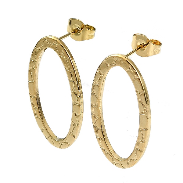 PandaHall Ion Plating(IP) 201 Stainless Steel Stud Earrings, with 304 Stainless Steel Pins, Hollow Oval, Real 18K Gold Plated, 24x13mm 201...
PandaHall Ion Plating(IP) 201 Stainless Steel Stud Earrings, with 304 Stainless Steel Pins, Hollow Oval, Real 18K Gold Plated, 24x13mm 201...