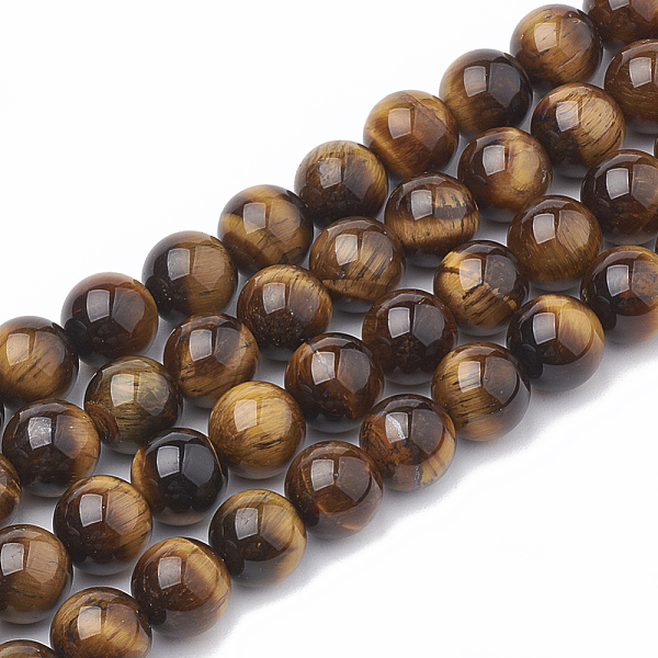 PandaHall Natural Tiger Eye Beads Strands, Grade AB+, Round, 6~7mm, Hole: 1mm, about 60~67pcs/strand, 15.7 inch Tiger Eye Round
PandaHall Natural Tiger Eye Beads Strands, Grade AB+, Round, 6~7mm, Hole: 1mm, about 60~67pcs/strand, 15.7 inch Tiger Eye Round