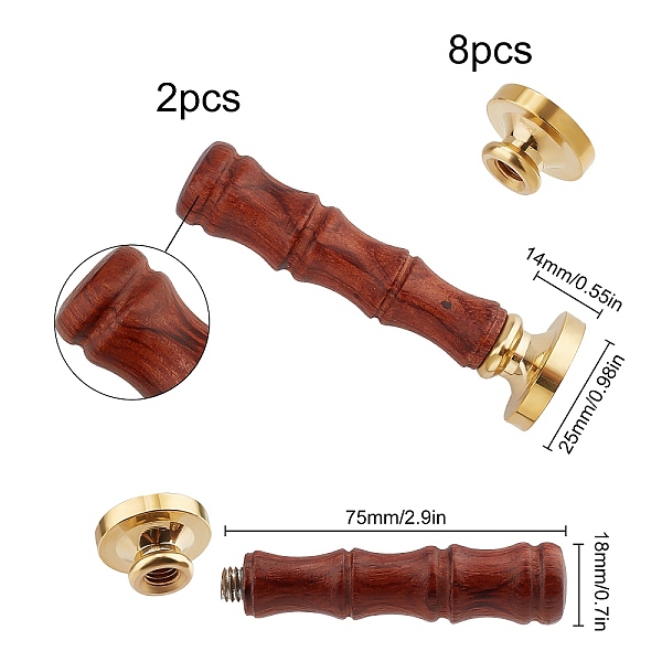 PandaHall CRASPIRE DIY Wax Seal Stamp Kits, Including Wooden Handles, Brass Wax Seal Stamp Head, Golden, 10pcs/set Brass Orange
PandaHall CRASPIRE DIY Wax Seal Stamp Kits, Including Wooden Handles, Brass Wax Seal Stamp Head, Golden, 10pcs/set Brass Orange