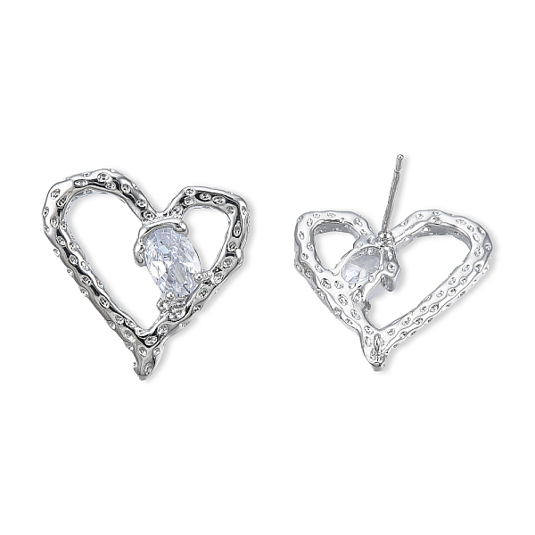 PandaHall Clear Cubic Zirconia Heart Stud Earrings, Brass Jewelry for Women, Cadmium Free & Nickel Free & Lead Free, Real Platinum Plated...
PandaHall Clear Cubic Zirconia Heart Stud Earrings, Brass Jewelry for Women, Cadmium Free & Nickel Free & Lead Free, Real Platinum Plated...