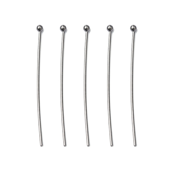 PandaHall 304 Stainless Steel Ball Head pins, Stainless Steel Color, 35x0.7mm, 21 Gauge, Head: 1.9mm, about 500pcs/bag 304 Stainless Steel
PandaHall 304 Stainless Steel Ball Head pins, Stainless Steel Color, 35x0.7mm, 21 Gauge, Head: 1.9mm, about 500pcs/bag 304 Stainless Steel