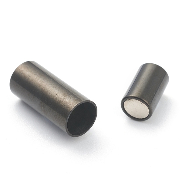 PandaHall 304 Stainless Steel Magnetic Clasps with Glue-in Ends, Column, Electrophoresis Black, 16x7mm, Hole: 5mm 304 Stainless Steel Column
PandaHall 304 Stainless Steel Magnetic Clasps with Glue-in Ends, Column, Electrophoresis Black, 16x7mm, Hole: 5mm 304 Stainless Steel Column
