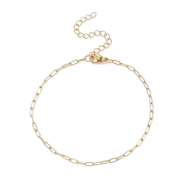 PandaHall 304 Stainless Steel Paperclip Chains Bracelet for Women, Golden, 7-1/2 inch(19.2cm) 304 Stainless Steel
PandaHall 304 Stainless Steel Paperclip Chains Bracelet for Women, Golden, 7-1/2 inch(19.2cm) 304 Stainless Steel