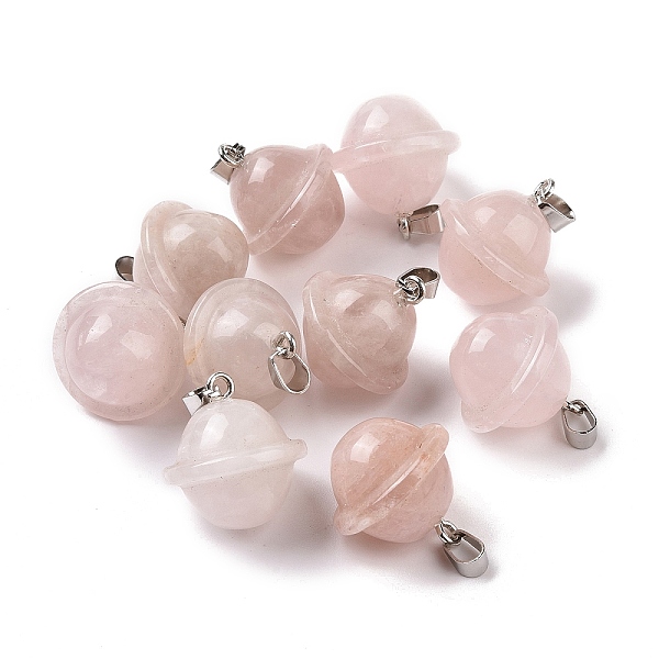 PandaHall Natural Rose Quartz Pendants, Planet Charms, with Platinum Plated Alloy Snap on Bails, 19.5~21.5x18~18.5mm, Hole: 5.5x3.3mm Rose...
PandaHall Natural Rose Quartz Pendants, Planet Charms, with Platinum Plated Alloy Snap on Bails, 19.5~21.5x18~18.5mm, Hole: 5.5x3.3mm Rose...