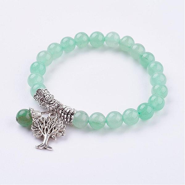 PandaHall Natural Green Aventurine Stretch Bracelets, with Tibetan Style Pendants, 2 inch(51mm) Green Aventurine Green
PandaHall Natural Green Aventurine Stretch Bracelets, with Tibetan Style Pendants, 2 inch(51mm) Green Aventurine Green