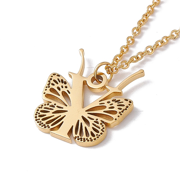 PandaHall Initial Letter with Butterfly Pendant Necklace, Golden 304 Stainless Steel Jewelry for Women, Letter.Y, Pendant: 19x17x1mm, 15.55...
PandaHall Initial Letter with Butterfly Pendant Necklace, Golden 304 Stainless Steel Jewelry for Women, Letter.Y, Pendant: 19x17x1mm, 15.55...