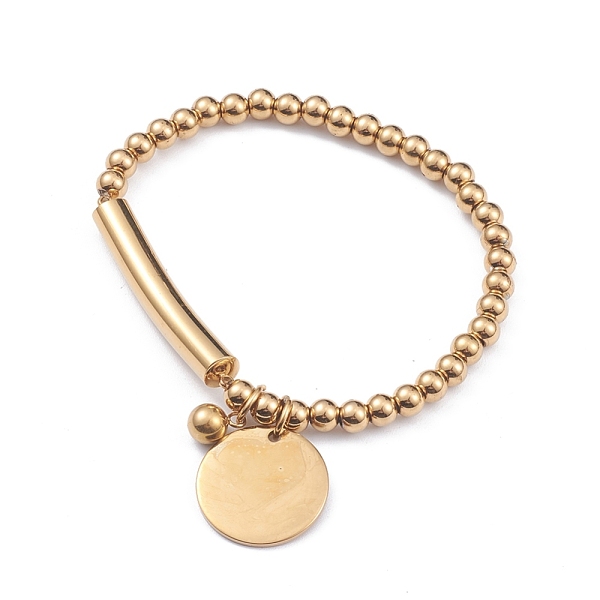 PandaHall 304 Stainless Steel Stretch Charm Bracelets, Golden, 2-3/8 inch(5.9cm) 304 Stainless Steel
PandaHall 304 Stainless Steel Stretch Charm Bracelets, Golden, 2-3/8 inch(5.9cm) 304 Stainless Steel