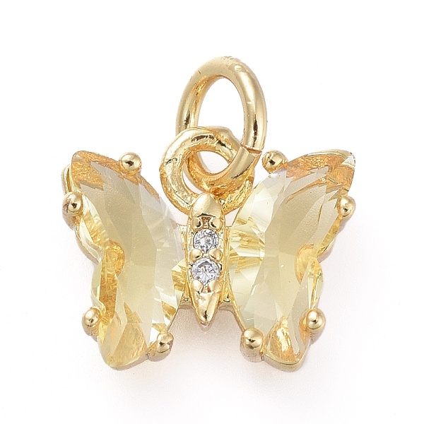 PandaHall Brass Micro Pave Clear Cubic Zirconia Pendant, with Glass, Butterfly, Golden, Pale Goldenrod, 12.5mm Brass+Glass Butterfly
PandaHall Brass Micro Pave Clear Cubic Zirconia Pendant, with Glass, Butterfly, Golden, Pale Goldenrod, 12.5mm Brass+Glass Butterfly