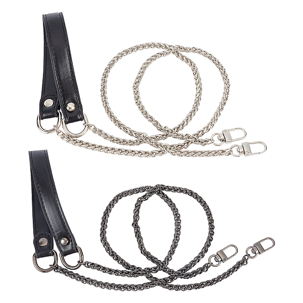 PandaHall 2Pcs 2 Colors Alloy Byzantine Chain & PU Leather Bag Strap, with Iron Swivel Clasps, Bag Replacement Accessories, Gunmetal &..., Multicolor
PandaHall 2Pcs 2 Colors Alloy Byzantine Chain & PU Leather Bag Strap, with Iron Swivel Clasps, Bag Replacement Accessories, Gunmetal &..., Multicolor