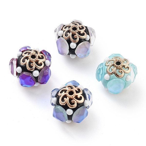 PandaHall Handmade Indonesia Beads, with Alloy and Resin, Round, Golden, Mixed Color, 19.5x17.5mm, Hole: 2mm Polymer Clay Round Multicolor
PandaHall Handmade Indonesia Beads, with Alloy and Resin, Round, Golden, Mixed Color, 19.5x17.5mm, Hole: 2mm Polymer Clay Round Multicolor