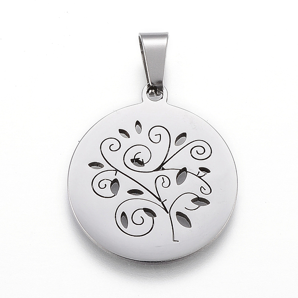 PandaHall 304 Stainless Steel Pendants, Flat Round with Tree of Life, Stainless Steel Color, 25x22x1.2mm, Hole: 4x7.5mm 304 Stainless Steel...
PandaHall 304 Stainless Steel Pendants, Flat Round with Tree of Life, Stainless Steel Color, 25x22x1.2mm, Hole: 4x7.5mm 304 Stainless Steel...