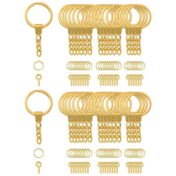 PandaHall 10Pcs Iron Split Key Rings, with Curb Chains, with 20Pcs Iron Open Jump Rings & 20Pcs Screw Eye Pin Peg Bails, Golden, 62mm Iron...
PandaHall 10Pcs Iron Split Key Rings, with Curb Chains, with 20Pcs Iron Open Jump Rings & 20Pcs Screw Eye Pin Peg Bails, Golden, 62mm Iron...