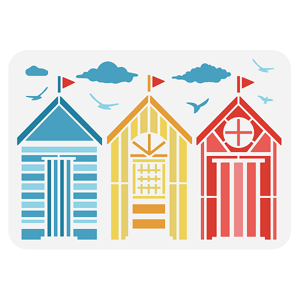 PandaHall BENECREAT Beach Huts Stencil, Reusable Cloud Bird Drawing Painting Templates Flower Stencils for Scrapbooking, Fabric, Floor...
PandaHall BENECREAT Beach Huts Stencil, Reusable Cloud Bird Drawing Painting Templates Flower Stencils for Scrapbooking, Fabric, Floor...