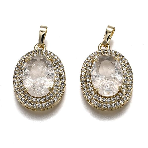 PandaHall Golden Plated Brass Micro Pave Clear Cubic Zirconia Pendants, with Glass, with Snap on Bails, Long-Lasting Plated, Oval, Clear...
PandaHall Golden Plated Brass Micro Pave Clear Cubic Zirconia Pendants, with Glass, with Snap on Bails, Long-Lasting Plated, Oval, Clear...