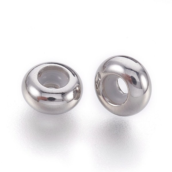 PandaHall 201 Stainless Steel Beads, with Plastic, Slider Beads, Stopper Beads, Rondelle, Stainless Steel Color, 8x4mm, Hole: 2.2mm 201...
PandaHall 201 Stainless Steel Beads, with Plastic, Slider Beads, Stopper Beads, Rondelle, Stainless Steel Color, 8x4mm, Hole: 2.2mm 201...