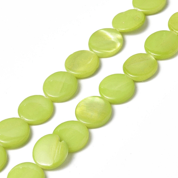 PandaHall Spray Painted Natural Freshwater Shell Beads Strands, Flat Round, Green Yellow, 12.5x3mm, Hole: 1mm, about 32pcs/strand, 15.63...
PandaHall Spray Painted Natural Freshwater Shell Beads Strands, Flat Round, Green Yellow, 12.5x3mm, Hole: 1mm, about 32pcs/strand, 15.63...