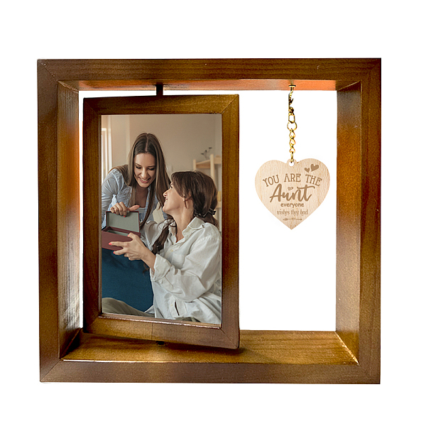 PandaHall Double Sided Wooden Rotating Photo Frames with DIY Word Aunt Heart, for Tabletop, Heart, 210x230x15mm Wood Heart
PandaHall Double Sided Wooden Rotating Photo Frames with DIY Word Aunt Heart, for Tabletop, Heart, 210x230x15mm Wood Heart