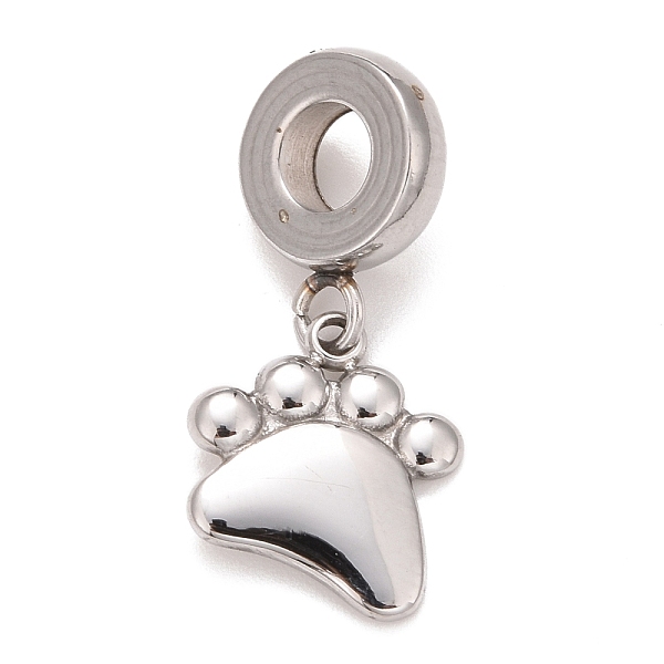 PandaHall 304 Stainless Steel European Dangle Charms, Large Hole Pendants, Footprint, Stainless Steel Color, 23mm, Hole: 4mm, Footprint...
PandaHall 304 Stainless Steel European Dangle Charms, Large Hole Pendants, Footprint, Stainless Steel Color, 23mm, Hole: 4mm, Footprint...