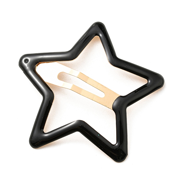 PandaHall Star Alloy Enamel Snap Hair Clips, Hair Accessorise for Girls, Light Gold, Black, 58x59x4mm Alloy Star Black
PandaHall Star Alloy Enamel Snap Hair Clips, Hair Accessorise for Girls, Light Gold, Black, 58x59x4mm Alloy Star Black