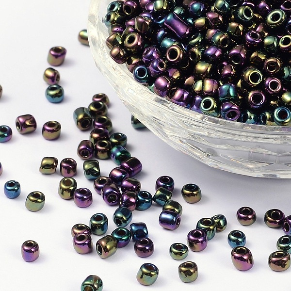 PandaHall 6/0 Glass Seed Beads, Iris Round, Prussian Blue, 4mm, Hole: 1mm, about 1000pcs/100g Glass
PandaHall 6/0 Glass Seed Beads, Iris Round, Prussian Blue, 4mm, Hole: 1mm, about 1000pcs/100g Glass