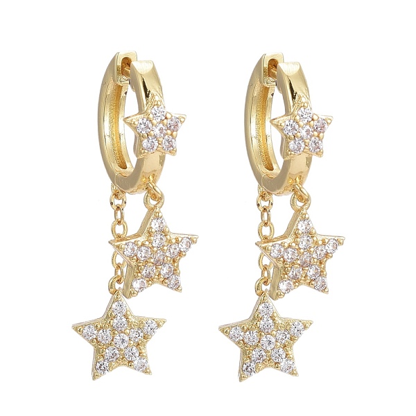 PandaHall Brass Micro Pave Clear Cubic Zirconia Huggie Hoop Earrings, Long-Lasting Plated, Star, Real 18K Gold Plated, 32.5mm, Pin: 0.9mm...
PandaHall Brass Micro Pave Clear Cubic Zirconia Huggie Hoop Earrings, Long-Lasting Plated, Star, Real 18K Gold Plated, 32.5mm, Pin: 0.9mm...